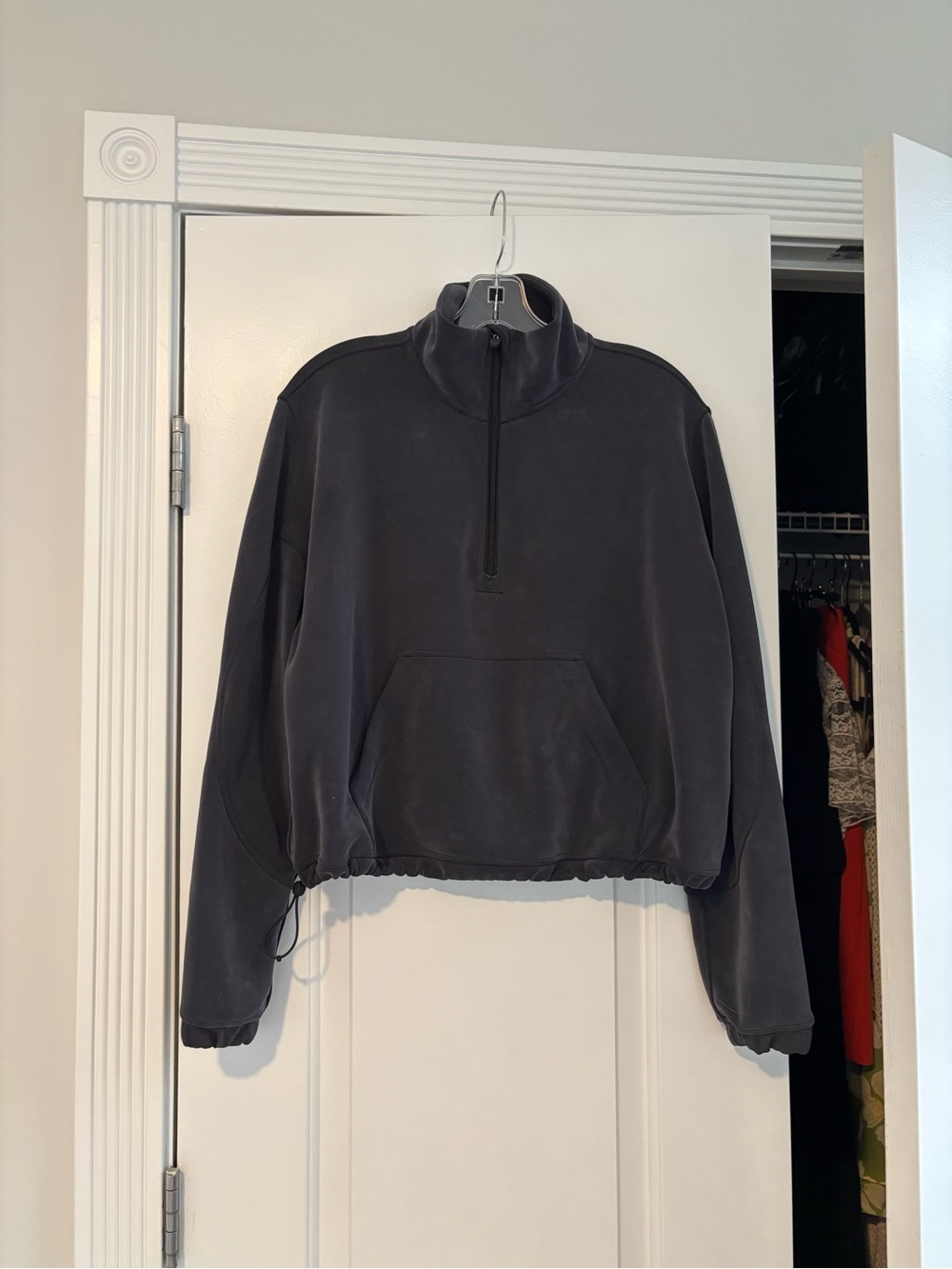 Lululemon Washed Black Half-Zip Pullover Softstreme Sweater